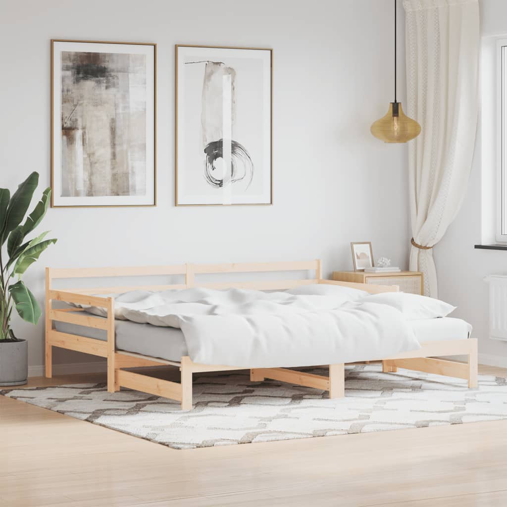 vidaXL Daybed with Trundle 80x200 cm Solid Wood Pine