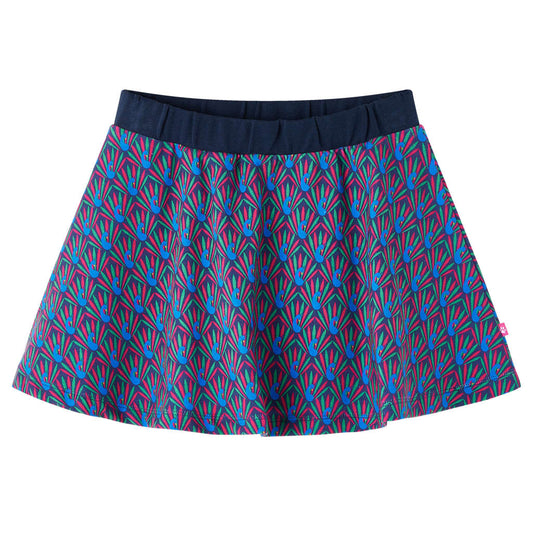 Kids' Skirt Peacock Print Navy 116
