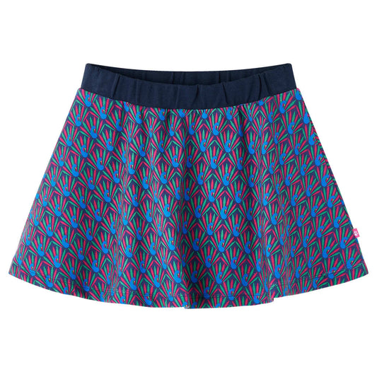 Kids' Skirt Peacock Print Navy 140