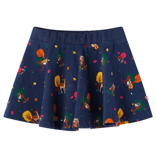 Kids' Skirt Animals Print Navy 140