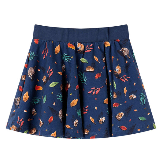 Kids' Skirt Animals Print Navy 140