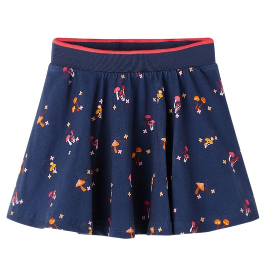 Kids' Skirt Mushrooms Print Navy Blue 92
