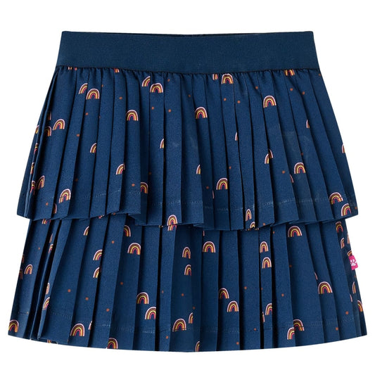 Kids' Skirt Rainbows Print Navy Blue 104