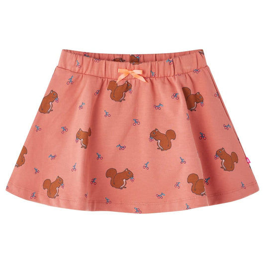 Kids' Skirt Squirrels Print Old Rose 104
