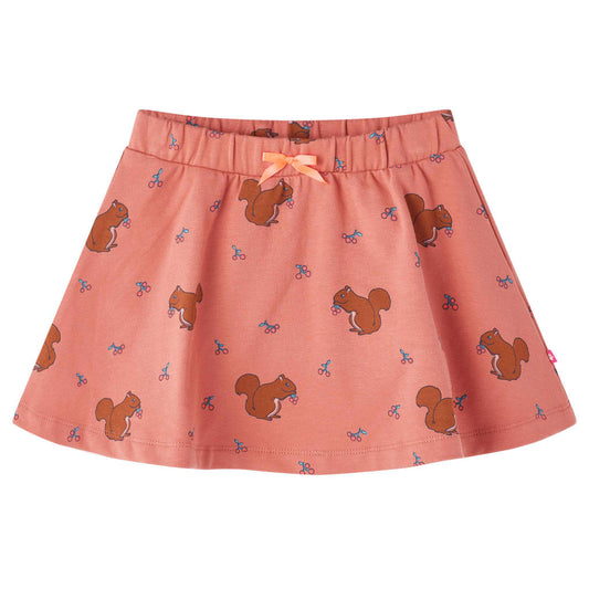 Kids' Skirt Squirrels Print Old Rose 128