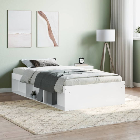 vidaXL Bed Frame White 100x200 cm