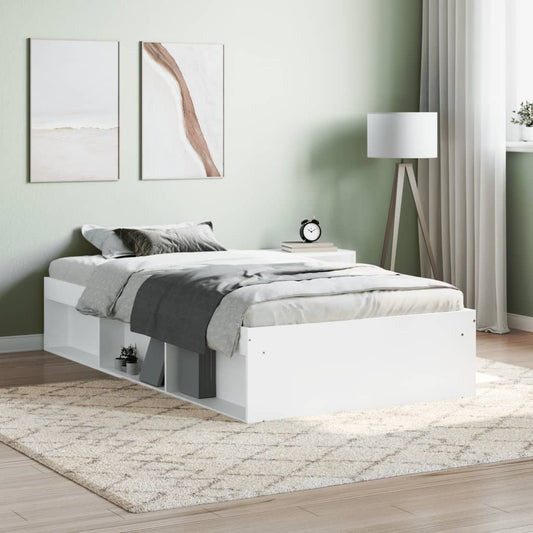vidaXL Bed Frame White 90x190 cm
