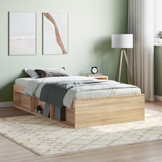 vidaXL Bed Frame Sonoma Oak 90x190 cm