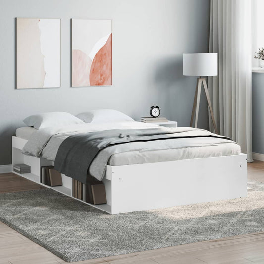 vidaXL Bed Frame White 120x190 cm Small Double