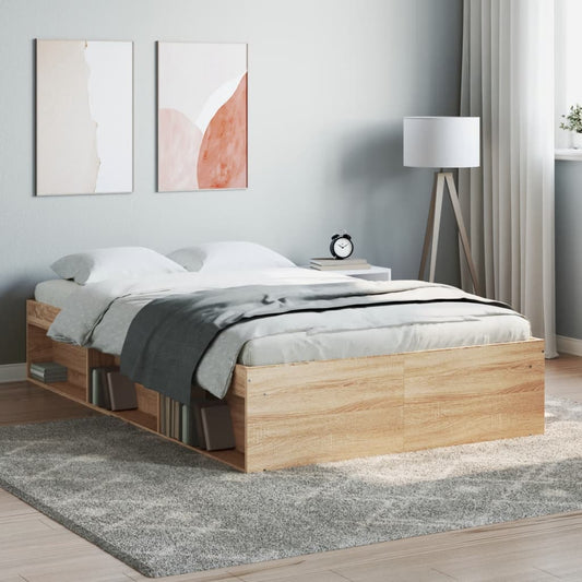vidaXL Bed Frame Sonoma Oak 120x190 cm Small Double