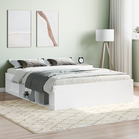 vidaXL Bed Frame White 135x190 cm Double