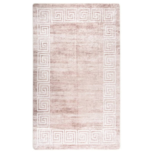 vidaXL Rug Washable Beige 120x170 cm Anti Slip