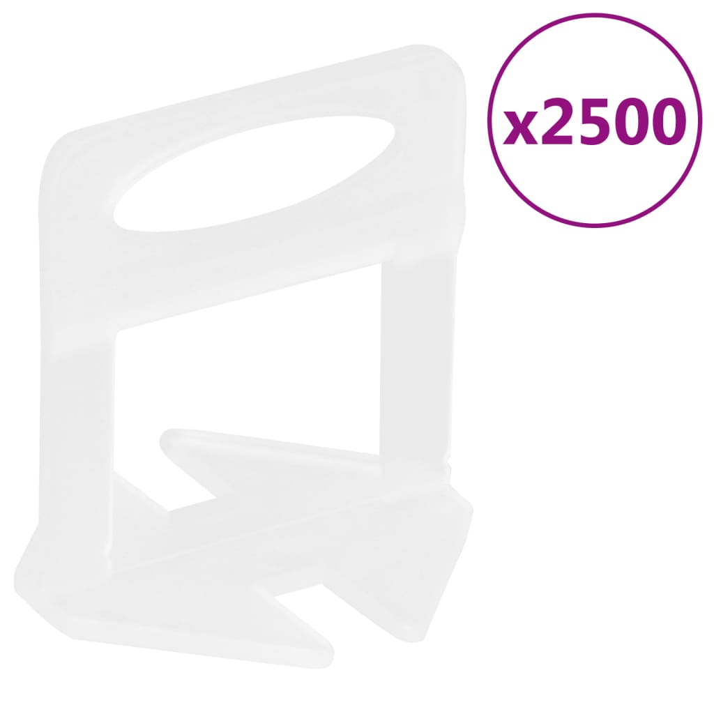 vidaXL Tile Levelling Clips 2500 pcs 1 mm