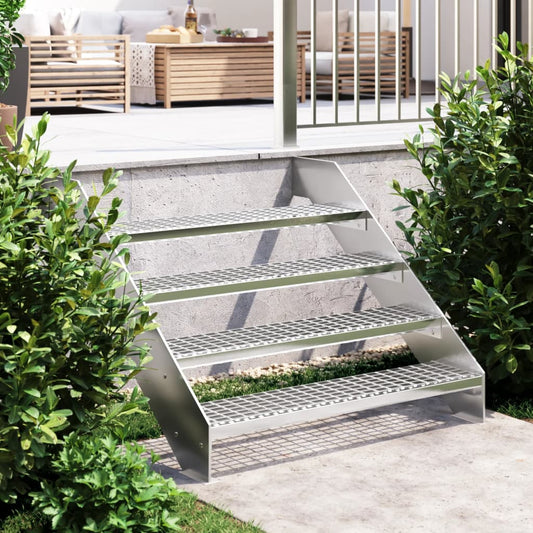 vidaXL Grate Step 100x24x7 cm Galvanised Steel