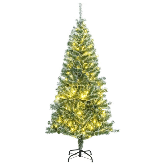 vidaXL Artificial Christmas Tree 300 LEDs & Flocked Snow 240 cm
