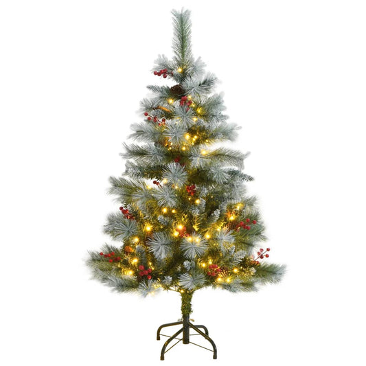 vidaXL Artificial Hinged Christmas Tree 150 LEDs 150 cm