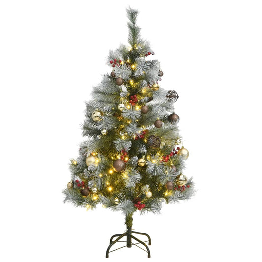vidaXL Artificial Hinged Christmas Tree 150 LEDs & Ball Set 150 cm