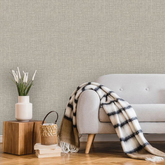 DUTCH WALLCOVERINGS Wallpaper Thread Grey