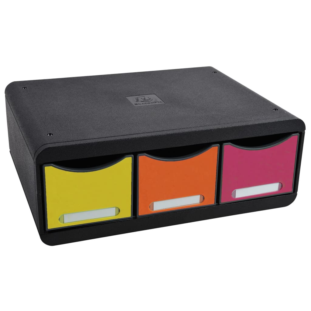 Exacompta Desktop Drawer Set Toolbox Maxi with 3 Drawers Harlequin